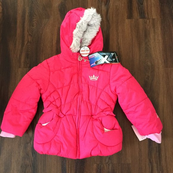 ZeroXposure Pink Winter Hooded Heavyweight Coat Size Medium(5/6) New With Tags - Picture 2 of 9